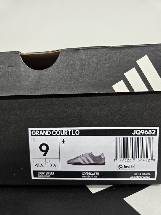 adidas Women's Grand Court Lo JQ9682 Silver Metallic Gum Shoes Size 9 - Picture 8 of 8